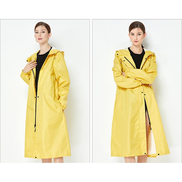 Trendy vindjakke regnjakke, let og åndbar, ensfarvet gul yellow L