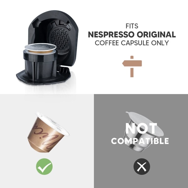 Dolce Gusto Genio S Crema -yhteensopiva uudelleenkäytettävä kahvikapseliadapteri