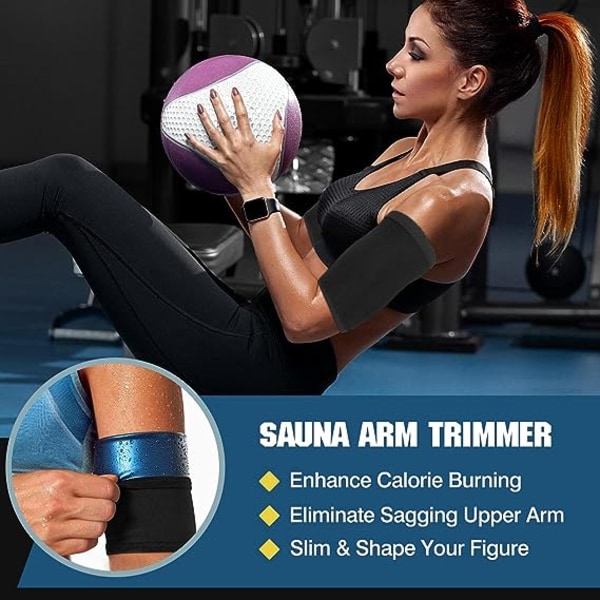 HHL armtrimmerband, 1 par överarmsformade omslag för slappa armar, sportträningsarmband för kvinnor, män, flickor, viktminskning