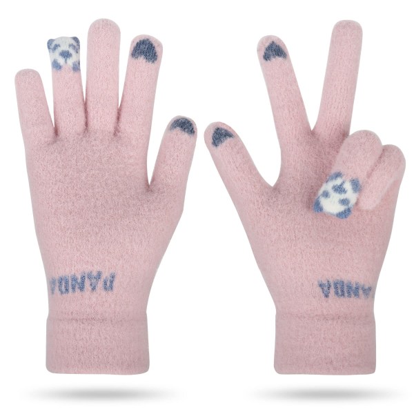 Pekskärmshandskar för kvinnor - Vintervarma stickade handskar Touc