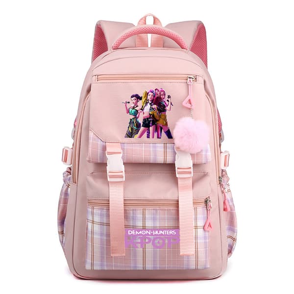 K-Pop Devil Hunter Anime Studentryggsekk, søt tegneseriestil
