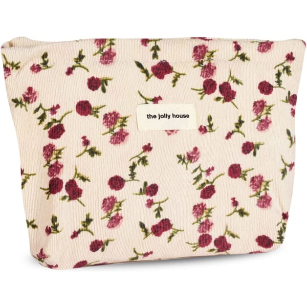 Resekosmetikväska Toalettväska Portable Rose Florales Printed - Beige