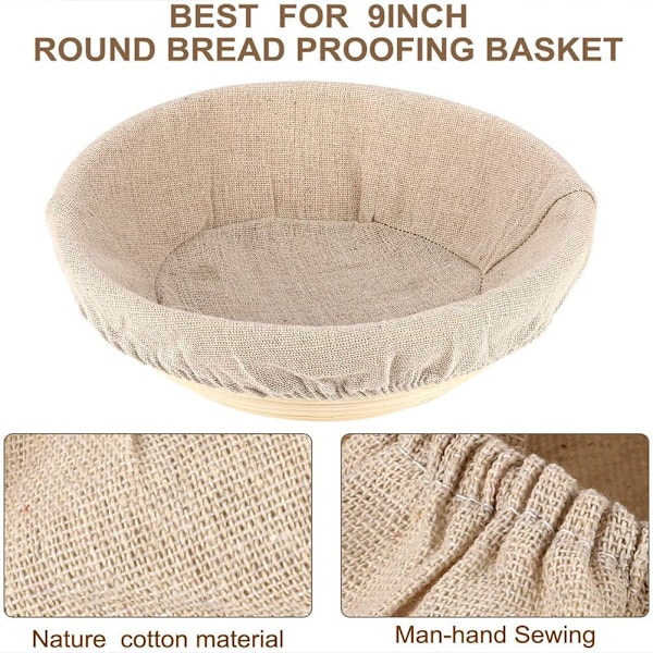 Hevekurver for brød, stofftrekk, lin-egg, for bakeri, hjemmebaking, profesjonelt verktøy for