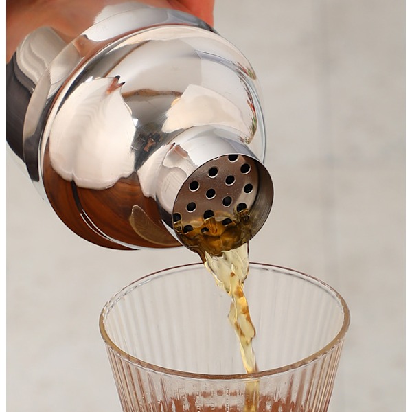5-delt Cocktailsett, Barsett, Cocktail Shaker 350/550/750ml Tilgjengelig - Rustfritt Stål Sølv[GKS]
