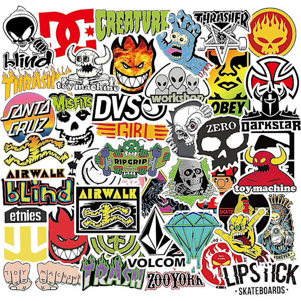 Skateboard-klistermærker Pakke Cool Stickers 100stk til Laptop Teens Sticker