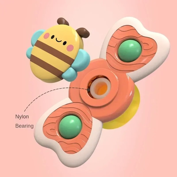 1kpl Vauvan Sarjakuva Hyönteiset Spinnerit Lelu ABS Imu Kuppi Pyörivä Toppi Helistimet Fidget Stressin Lievittäjä Lasten Kylpylelut Octopus