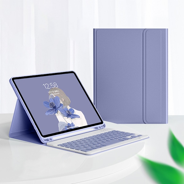 Tangentbordsfodral för iPad 9:e 8:e 7:e 10,2 tum 2021 2020 2019 Lila Purple