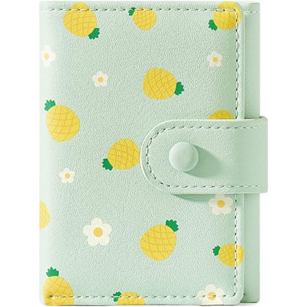 Kvinnelig lommebok jenter søt frukt lommebok tri-fold PU skinnveske slank kortlommebok liten lommebok kontantkort holder veske