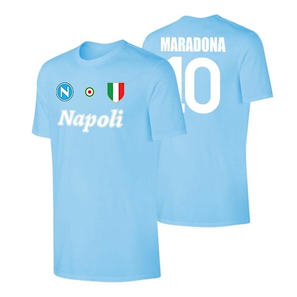 Napoli 'Vintage 86/87' t-shirt MARADONA - Lyseblå Blå S
