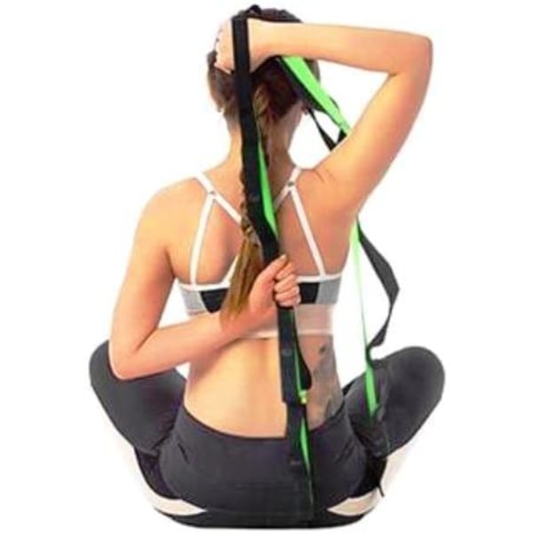 10 fasta spännen Halkfri slitstark yogarem i bomull, stretchig flexibilitet med flera remmar och fysioterapi Fitness