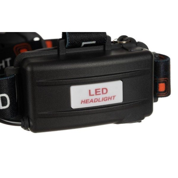 Stark Pannlampa 5 x LED CREE T6 Inklusive batterier och laddare black