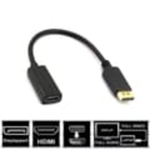DisplayPort till HDMI - Adapter, Svart
