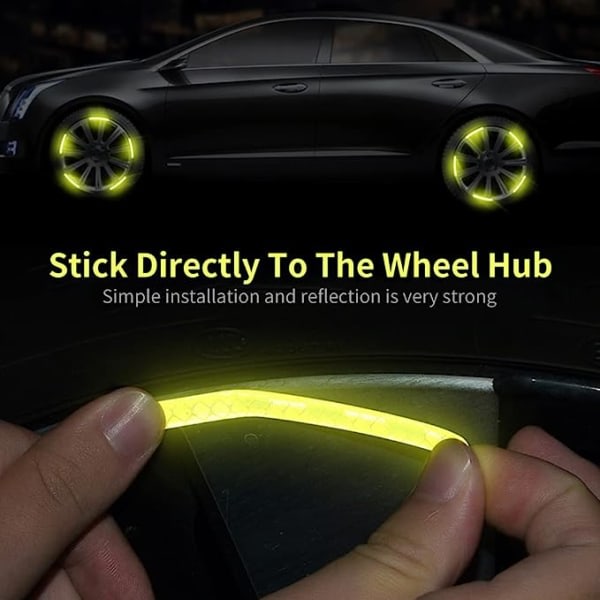 20 ark reflekterande klistermärken för bilhjul säkerhet självlysande reflekterande remsor-Honda (set)