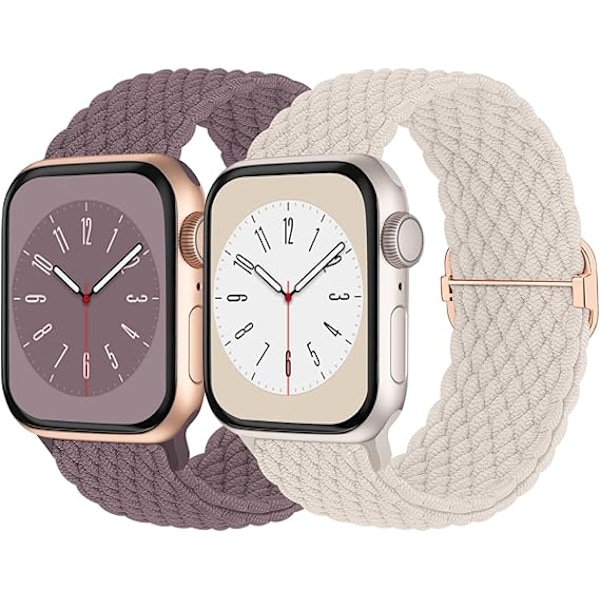 Punottu Solo Loop -yhteensopiva Apple Watch -ranneke 42 mm 44 mm 45 mm