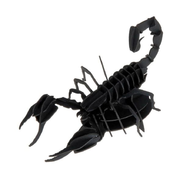 Fridolin - 3D papirmodel Skorpion Svart
