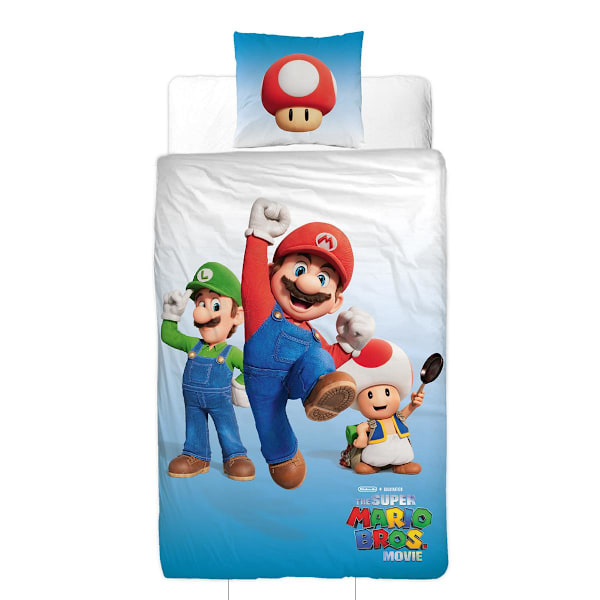 Super Mario Filmen Sängklädesset 150x210cm Multicolor multicolor