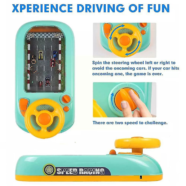 Körratt leksak för barn, ratt leksak för småbarn, låtsas köra leksak, elektrisk körsimulator leksak Fo J4r3
