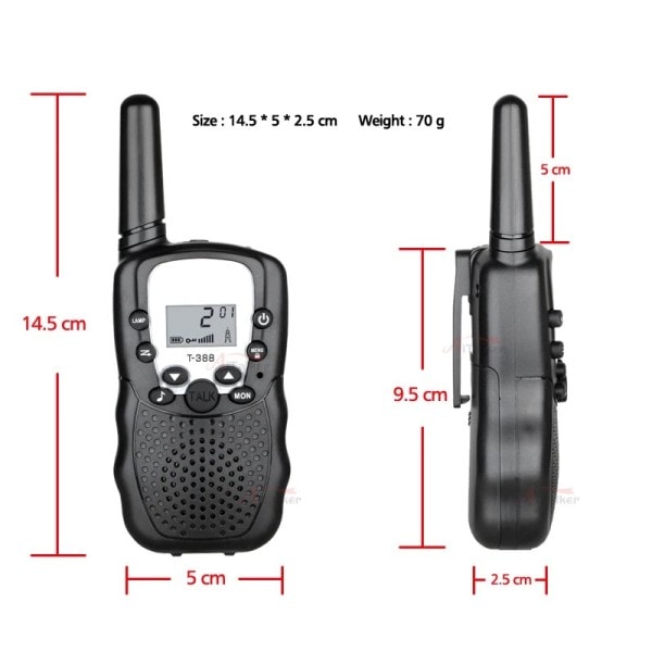 Barne Walkie Talkie 2 stk Celular Håndholdt Transceiver Telefon Radio