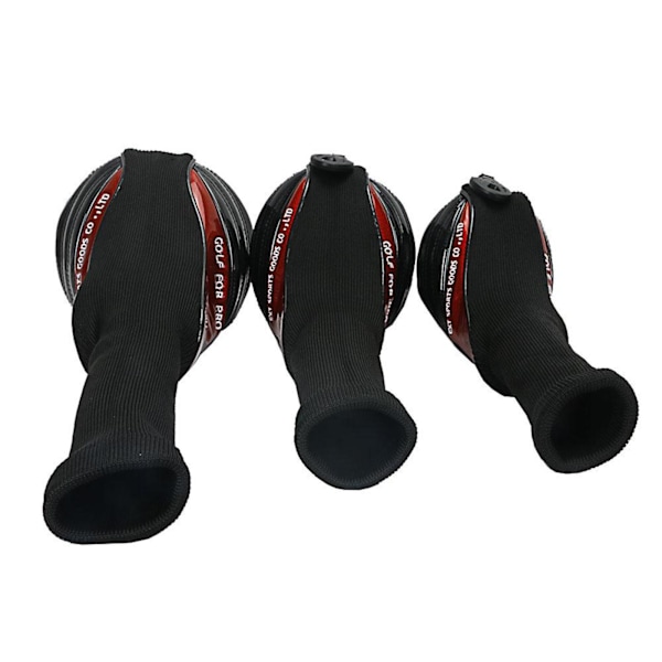 1/2/3 Holdbar Golf Driver Headcover PU Læder UT Køllehoved Sort No.1 37CM[GKS] Black No.1 37CM 1Set