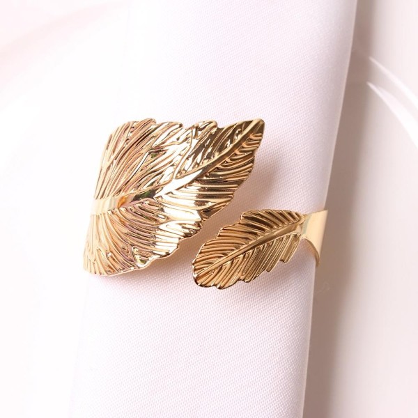 Serviettringer juledekorasjon høsttakkefest julehøytider jul dec 12pcs / Gold 2 12 pcs / gold 2