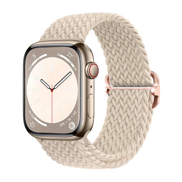 Punottu silmukka Apple Watch -remmiin 44mm 40mm 45mm 41mm 42mm 38mm 49mm Joustava Solo-ranneke iWatch-sarja 9 se 7 5 6 Ultra2 Band 42. Off white 42.Off white 42mm 44mm 45mm 49mm