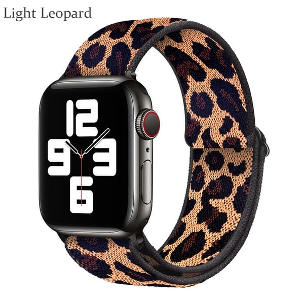 Nylon Loop Armbånd til Apple Watch Light Leopard 42/44mm