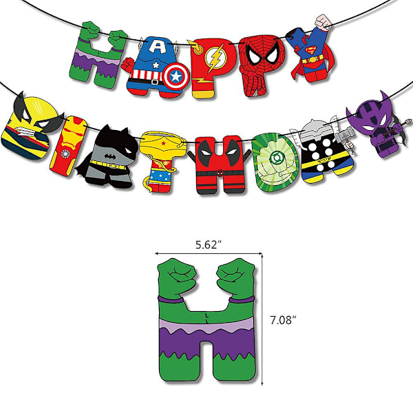 Spider-Man Iron Man Cartoon Superhjälte Tema Födelsedag Dekoration Ballonger Banner Cupcake Cake Topper Set Party Tillbehör Lion