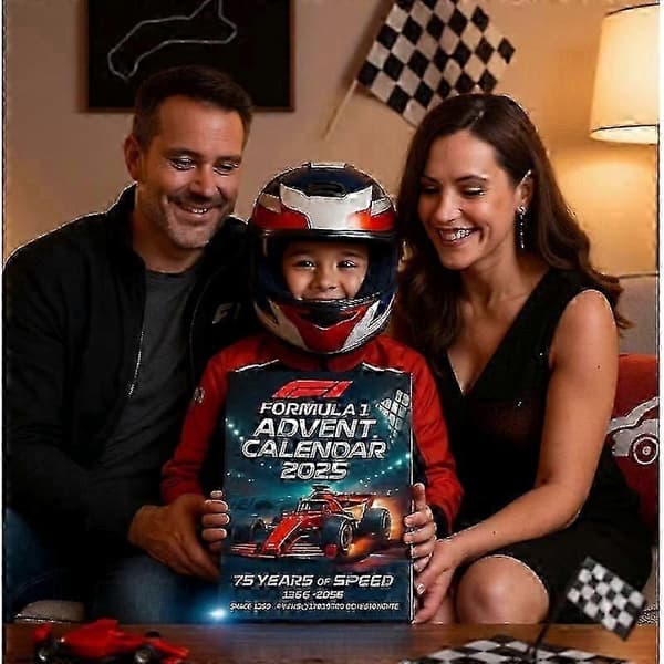2026 Formel 1-julekalender med racer-tema, blind box, julegave-nedtælling