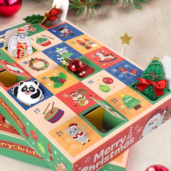 Julkalender med överraskningsboxar, 5 st Tomma Julkassar, DIY God Jul Överraskningsgåva Tomma Boxar