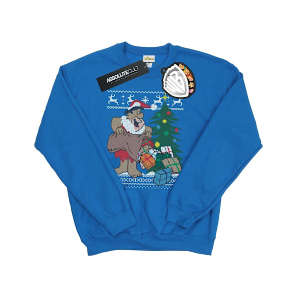 The Flintstones Herr Jul Fair Isle Sweatshirt M Royal Blå Royal Blå Royal Blue M