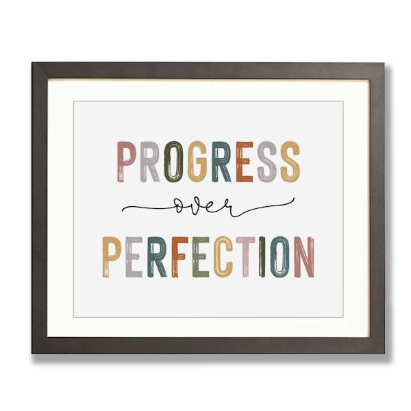 Framsteg är bättre än perfektion, utskrift, klassrumsdekor, barnmotivation, inspirerande kontorsdekor, barnrumsdekor, oramad (8X10 tum)