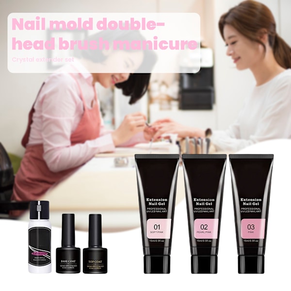 Professionellt nagelkonstset med UV-lampa för kvinnor och flickor 05 5 Eleven pieces