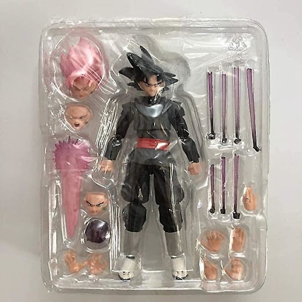 Dragon Ball Anime Actionfigur Goku Rose Black Zamasu Pvc Actionfigurer Karaktärsmodell Samlarobjekt Staty Leksaker Skrivbordsamling