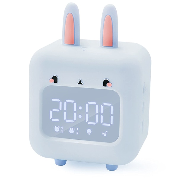 N/0 Bunny Kids Väckarklocka, Cute Rabbit Digital Wake Up Clock