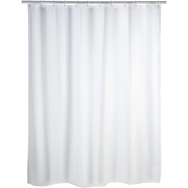Duschdraperi 180x180 cm, Vit Duschdraperi, Tvättbar Textil
