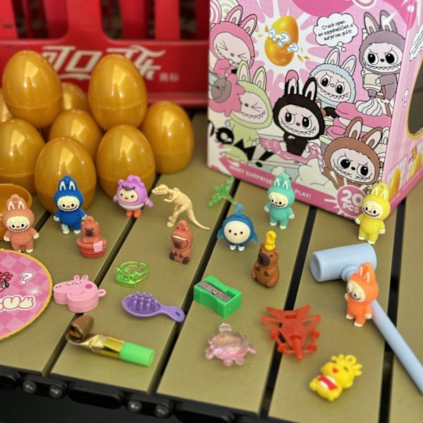 la Bubu lucky smash gyllene ägg Påskägg knacka gyllene ägg överraskning blind box leksak Barnens dag pris present 1