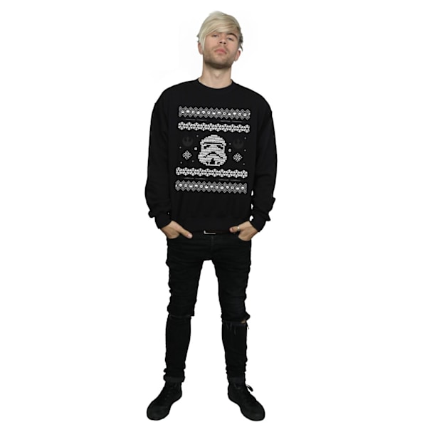 Star Wars Stormtrooper Jul Fair Isle Genser M Svart Black M