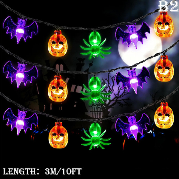 Halloween lampor utomhus inomhus pumpa fladdermus Spider Halloween St B2