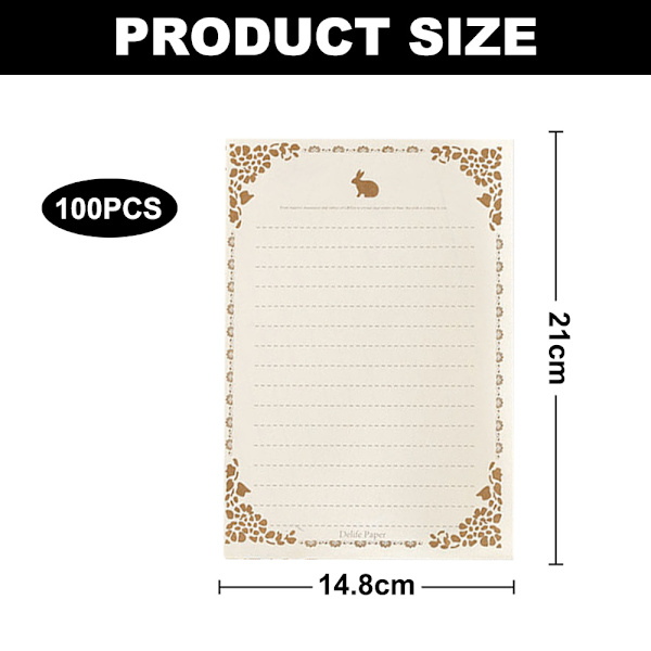 100 ark skrivpapper, linjerat brevpapper