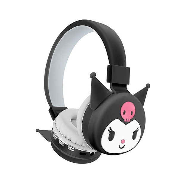 Kuromi Bluetooth -kuulokkeet langattomat on-ear lasten kuulokemikrofonikuulokkeet lahjaksi Black
