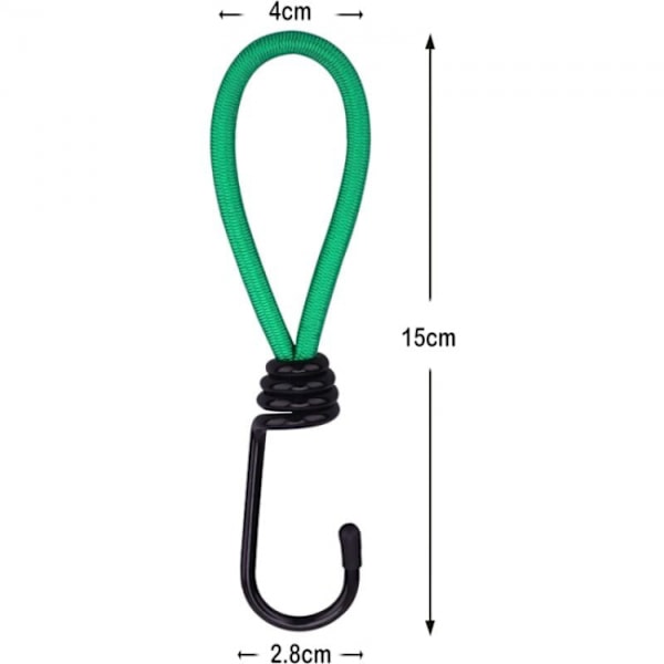 12 stk strammehjul kroker, presenning strammehjul krok elastisk camping ti