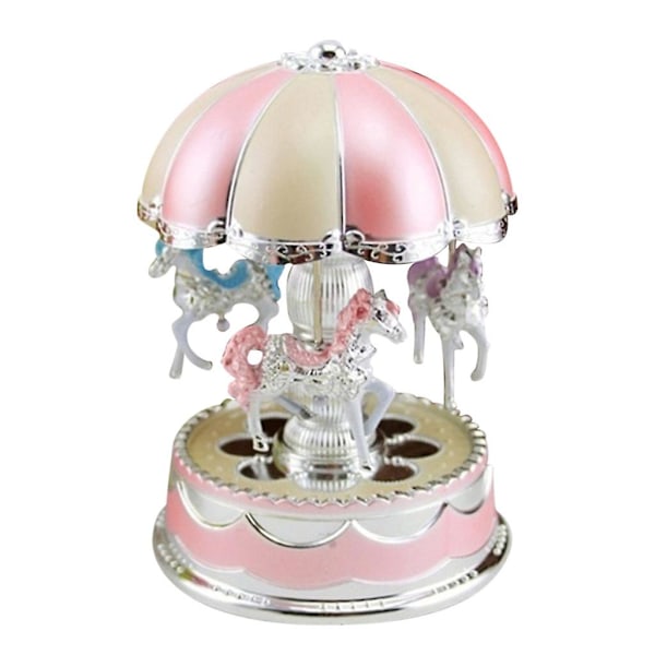 Kids Gift Kids Girls Led Carousel Light Music Box Birthday Gift Musical Toy