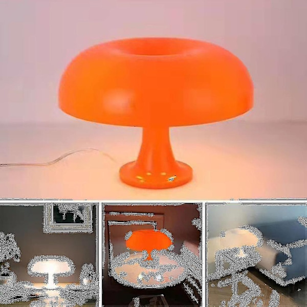 Italiensk Designer LED Svampe Bordlampe til Hotel Soveværelse Natbord Stue Dekoration Belysning (,orange)