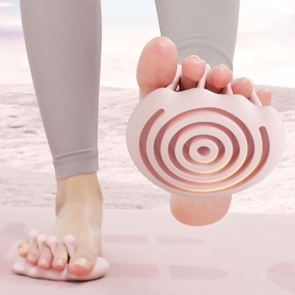 1 Par Fotvalvsstödjare, Tåseparator, Träning, Yoga, Fitness Pink