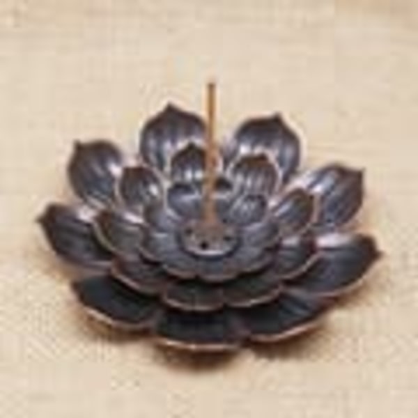 Røgelsesholder, Lotus - Bronze