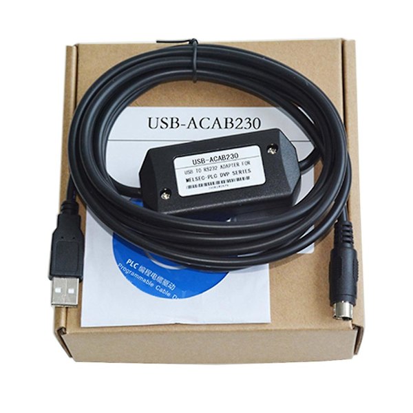 USB-ACAB230 för Delta PLC Programmeringskabel För USB-DVP ES EX EH EC SE SV SS