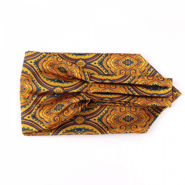 Herr Ascot Cravat Tie Paisley Jacquard Sidenvävd blommig slips, LD44805
