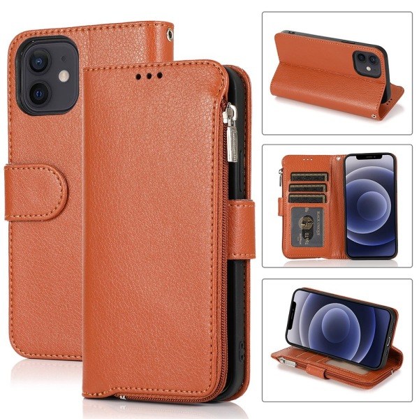 TG iPhone 12 - Elegant och Praktiskt Plånboksfodral Roséguld