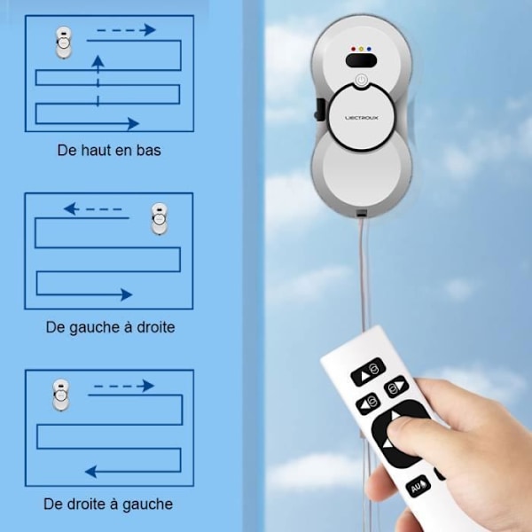 LIECTROUX Elektrisk Fönsterputsningsrobot HCR-10 med 30ml Vattentank【GKS】