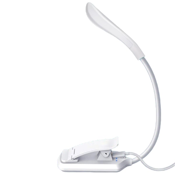 INF Leselampe, LED-boklampe med 3 lysmoduser, oppladbar White